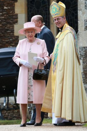 The Queen outside the church.jpg